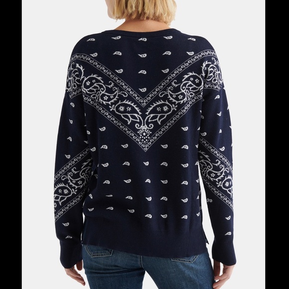 Lucky Brand Sweaters - Lucky Brand Cotton Bandana- Print Sweater